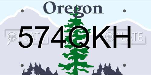 574QKH Oregon License Plate