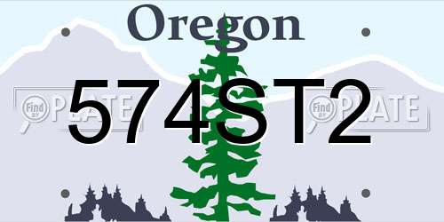 574ST2 Oregon License Plate