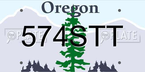 574STT Oregon License Plate