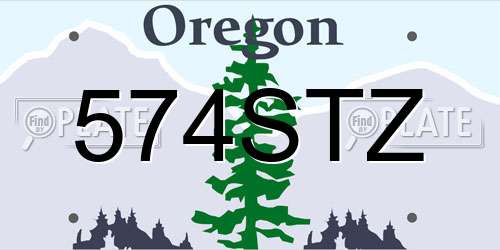 574STZ Oregon License Plate