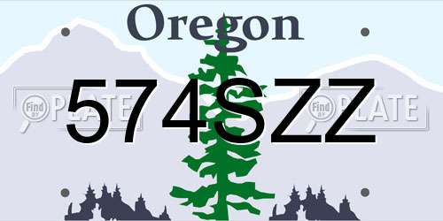 574SZZ Oregon License Plate