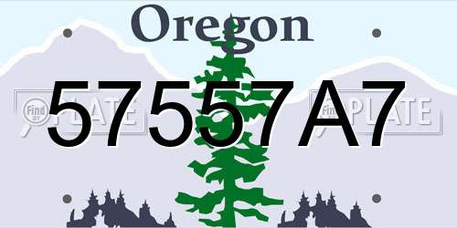 57557A7 Oregon License Plate