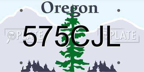 575CJL Oregon License Plate