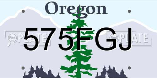 575FGJ Oregon License Plate