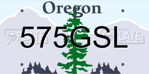 575GSL Oregon License Plate