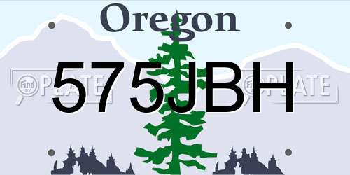 575JBH Oregon License Plate