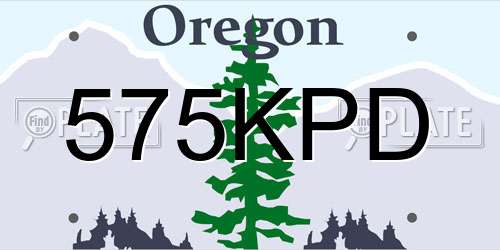 575KPD Oregon License Plate