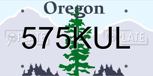 575KUL Oregon License Plate