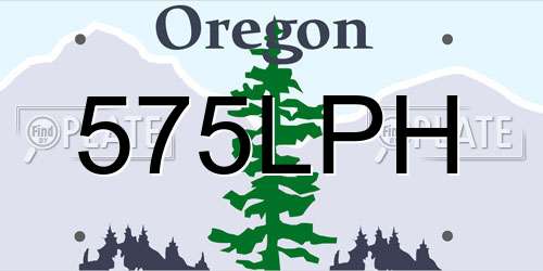 575LPH Oregon License Plate