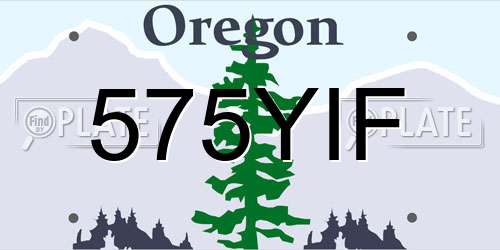 575YIF Oregon License Plate