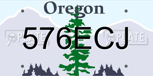 576ECJ Oregon License Plate
