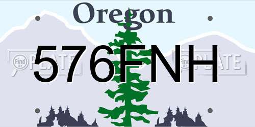 576FNH Oregon License Plate