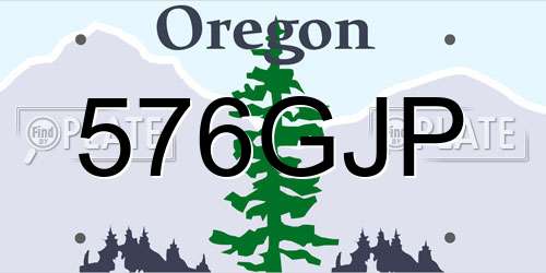 576GJP Oregon License Plate
