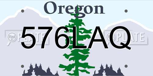 576LAQ Oregon License Plate
