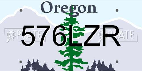 576LZR Oregon License Plate