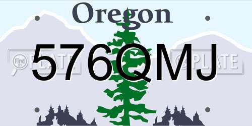 576QMJ Oregon License Plate