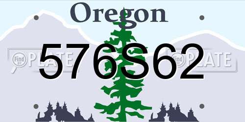 576S62 Oregon License Plate