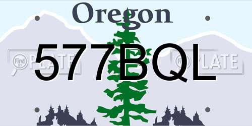 577BQL Oregon License Plate