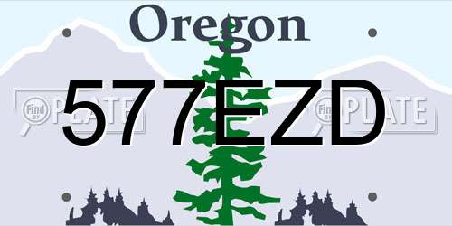 577EZD Oregon License Plate