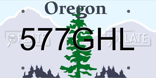 577GHL Oregon License Plate