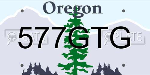 577GTG Oregon License Plate