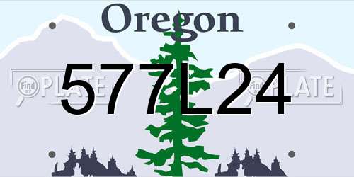 577L24 Oregon License Plate