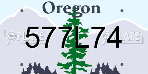577L74 Oregon License Plate