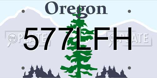 577LFH Oregon License Plate