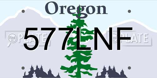577LNF Oregon License Plate