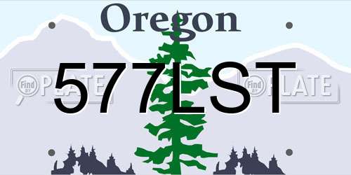 577LST Oregon License Plate