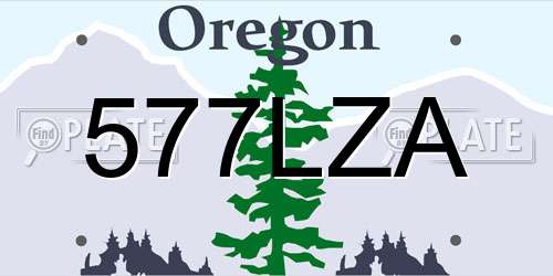 577LZA Oregon License Plate