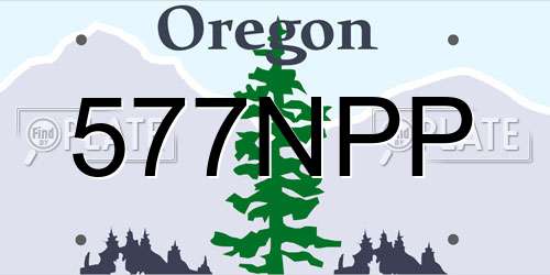 577NPP Oregon License Plate