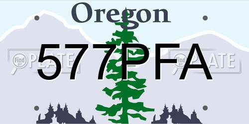 577PFA Oregon License Plate