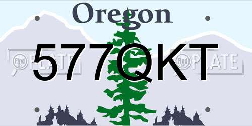 577QKT Oregon License Plate