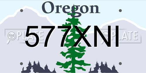 577XNI Oregon License Plate
