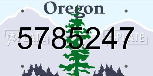 5785247 Oregon License Plate