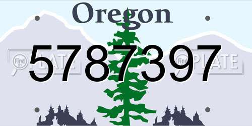 5787397 Oregon License Plate