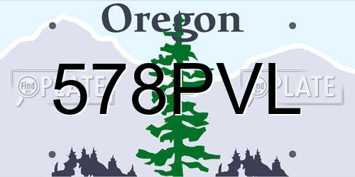 578PVL Oregon License Plate