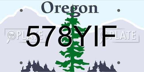 578YIF Oregon License Plate