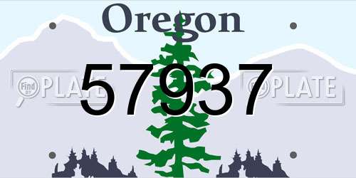 57937 Oregon License Plate