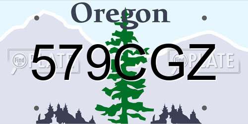 579CGZ Oregon License Plate