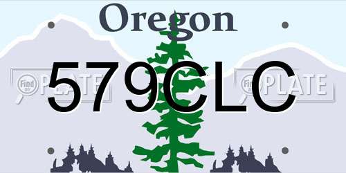 579CLC Oregon License Plate
