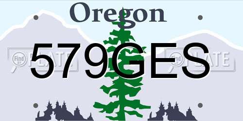 579GES Oregon License Plate