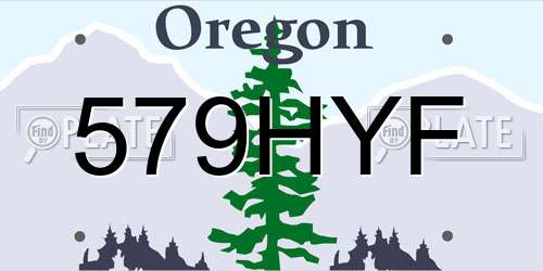 579HYF Oregon License Plate