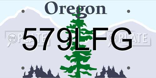 579LFG Oregon License Plate