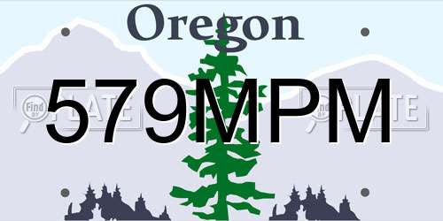 579MPM Oregon License Plate