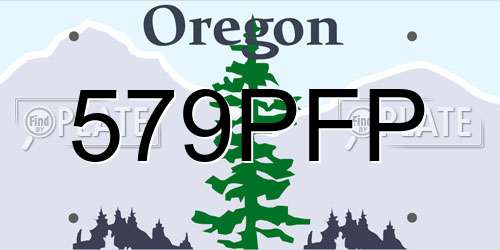 579PFP Oregon License Plate