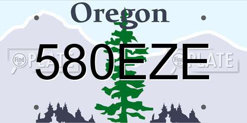 580EZE Oregon License Plate