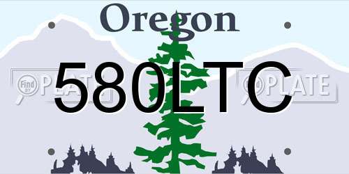 580LTC Oregon License Plate