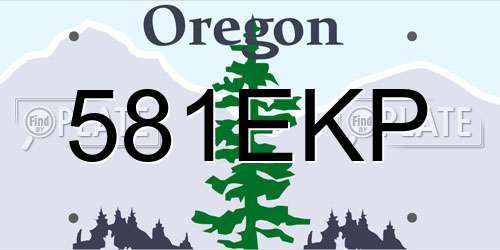 581EKP Oregon License Plate
